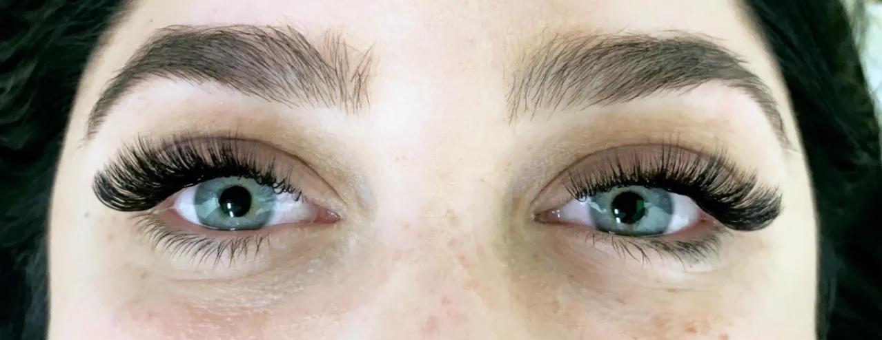A finished set of lash extensions
